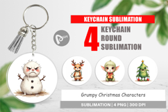 Grumpy Christmas Keychain Product Image 1