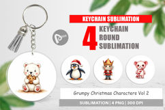 Grumpy Christmas Keychain Product Image 1