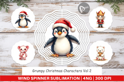 Grumpy Christmas Wind Spinner Product Image 1