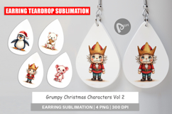 Grumpy Christmas Earring Product Image 1