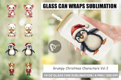 Grumpy Christmas Glass Can Product Image 1
