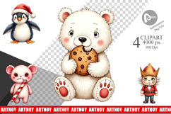 Grumpy Christmas Clipart Product Image 1