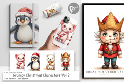 Grumpy Christmas Digital Paper Product Image 1