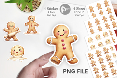 Sticker Watercolor Grumpy Christmas Cookies Product Image 1