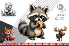 Grumpy Christmas Critters Clipart Product Image 1