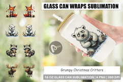 Glass Can Grumpy Christmas Critters Product Image 1