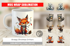 Mug Wrap Grumpy Christmas Critters Product Image 1