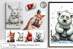 Digital Paper Grumpy Christmas Critters Product Image 1