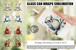Glass Can Grumpy Christmas Critters Product Image 1