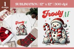 Sarcastic Quotes Grumpy Christmas Snowman Sublimation Design Product Image 1