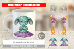 Grumpy Cosmic Vacation Mug Wrap Product Image 1