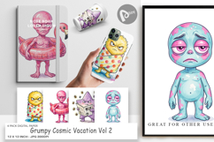 Grumpy Cosmic Vacation Digital Paper Product Image 1