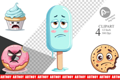 Grumpy Desserts Clipart Product Image 1