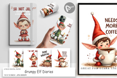 Grumpy Elf Diaries Digital Paper Product Image 1