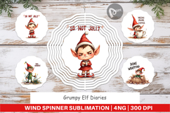 Grumpy Elf Diaries Wind Spinner Product Image 1