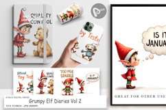 Grumpy Elf Diaries Digital Paper Product Image 1