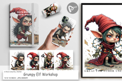 Digital Paper Grumpy Elf Workshop Product Image 1