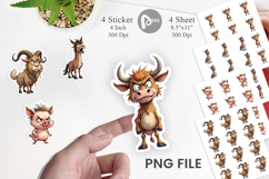 Grumpy Farm Animals Sticker Product Image 1