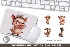 Mouse Pad Grumpy Farm Animals Product Image 1