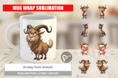 Mug Wrap Grumpy Farm Animals Product Image 1