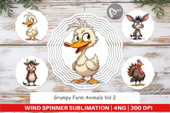 Wind Spinner Grumpy Farm Animals Product Image 1