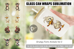 Glass Can Grumpy Farm Animals Product Image 1