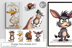Digital Paper Grumpy Farm Animals Product Image 1