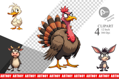 Grumpy Farm Animals Clipart Product Image 1