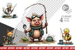Fishing Grumps Clipart Product Image 1