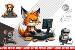 Gamer Critters Clipart Product Image 1
