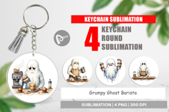 Keychain Grumpy Ghost Barista Product Image 1