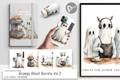 Digital Paper Grumpy Ghost Barista Product Image 1