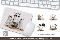 Mouse Pad Grumpy Ghost Barista Product Image 1