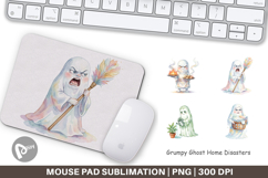 Grumpy Ghost Home Disasters Mouse Pad Product Image 1