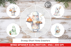 Grumpy Ghost Home Disasters Wind Spinner Product Image 1