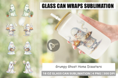 Grumpy Ghost Home Disasters Glass Can Product Image 1
