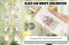Grumpy Ghost Home Disasters Glass Can Product Image 1