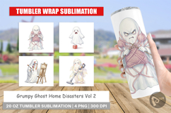 Grumpy Ghost Home Disasters Tumbler Product Image 1