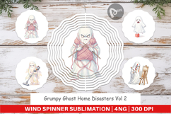 Grumpy Ghost Home Disasters Wind Spinner Product Image 1