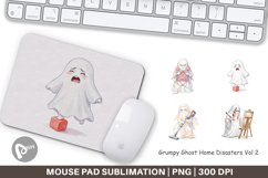 Grumpy Ghost Home Disasters Mouse Pad Product Image 1