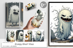 Digital Paper Grumpy Ghost Product Image 1