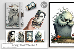 Digital Paper Grumpy Ghost Product Image 1