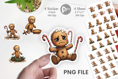 Grumpy Gingerbread Gang Sticker Product Image 1