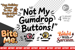 Grumpy Gingerbread Man Clipart Product Image 1