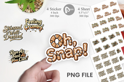 Grumpy Gingerbread Man Sticker Product Image 1
