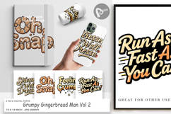 Grumpy Gingerbread Man Digital Paper Product Image 1