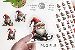 Grumpy Gnome Christmas Sticker Product Image 1
