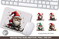 Mouse Pad Grumpy Gnome Christmas Product Image 1