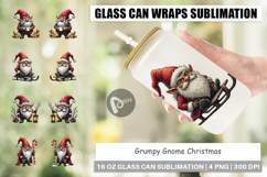 Glass Can Grumpy Gnome Christmas Product Image 1