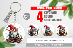 Keychain Grumpy Gnome Christmas Product Image 1